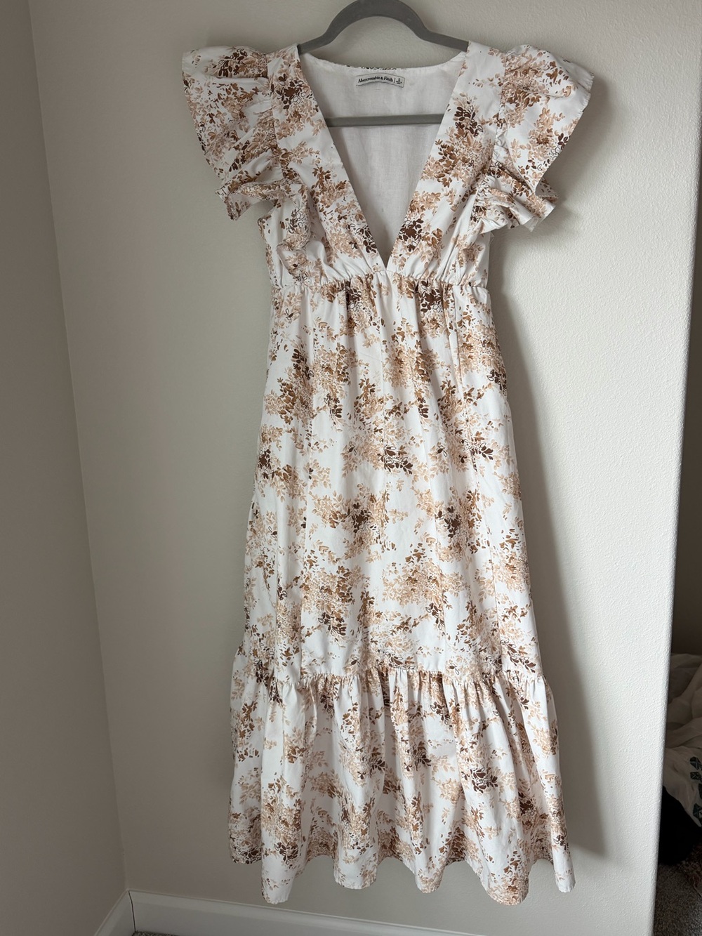 Abercrombie & Fitch x Tia Booth Brown Floral Maxi